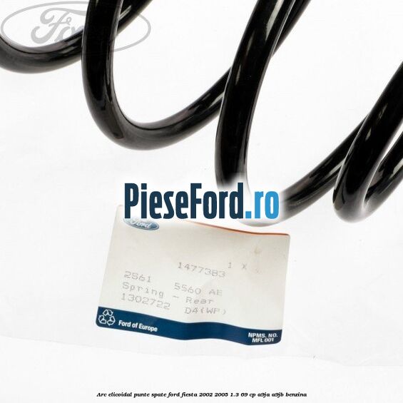 Arc elicoidal punte spate Ford Fiesta 2002-2005 1.3 69 cp Arc elicoidal punte spate Ford Fiesta 2002-2005 1.3 69 cp A9JA, A9JB benzina