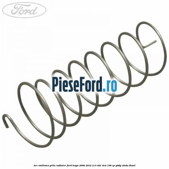 Arc emblema grila radiator Ford Kuga 2008-2012 2.0 TDCi 4x4 136 cp G6DG, UKDA diesel