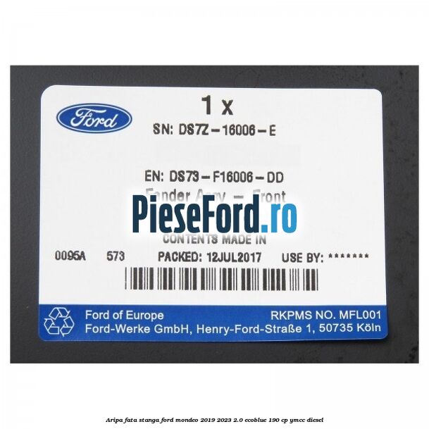 Aripa fata stanga Ford Mondeo 2019-2023 2.0 EcoBlue 190 cp YMCC diesel