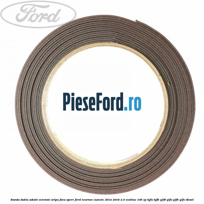 Banda dubla adeziv extensie aripa fata sport Ford Tourneo Custom 2014-2018 2.0 EcoBlue 105 cp BJFA, BJFB, YLF6, YLFA, YLFB, YLFS diesel
