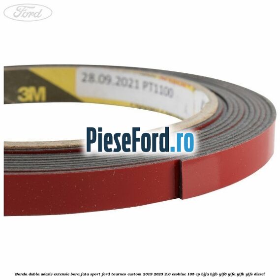 Banda dubla adeziv extensie bara fata sport Ford Tourneo Custom 2019-2023 2.0 EcoBlue 105 cp BJFA, BJFB, YLF6, YLFA, YLFB, YLFS diesel