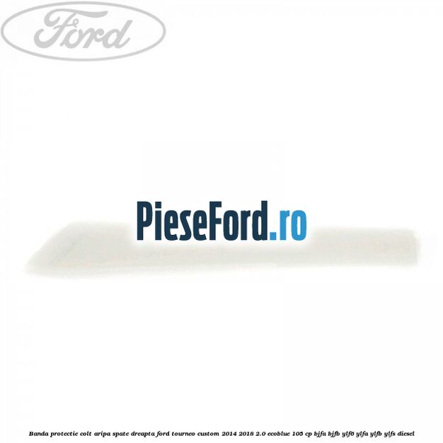 Banda protectie colt aripa spate dreapta Ford Tourneo Custom 2014-2018 2.0 EcoBlue 105 cp BJFA, BJFB, YLF6, YLFA, YLFB, YLFS diesel