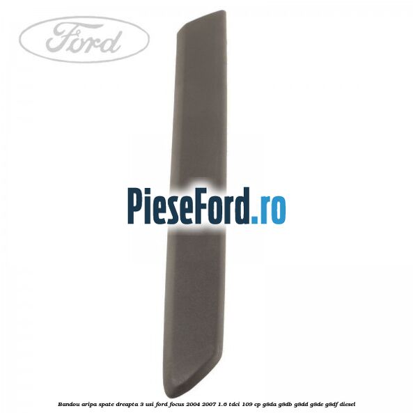 Bandou aripa spate dreapta 3 usi Ford Focus 2004-2007 1.6 TDCi 109 cp Bandou aripa spate dreapta 3 usi Ford Focus 2004-2007 1.6 TDCi 109 cp G8DA, G8DB, G8DD, G8DE, G8DF diesel