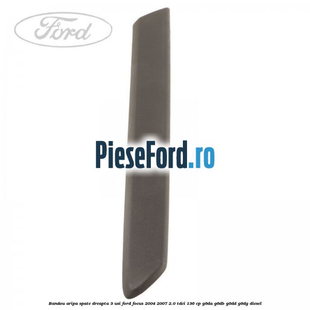 Bandou aripa spate dreapta 3 usi Ford Focus 2004-2007 2.0 TDCi 136 cp G6DA, G6DB, G6DD, G6DG diesel