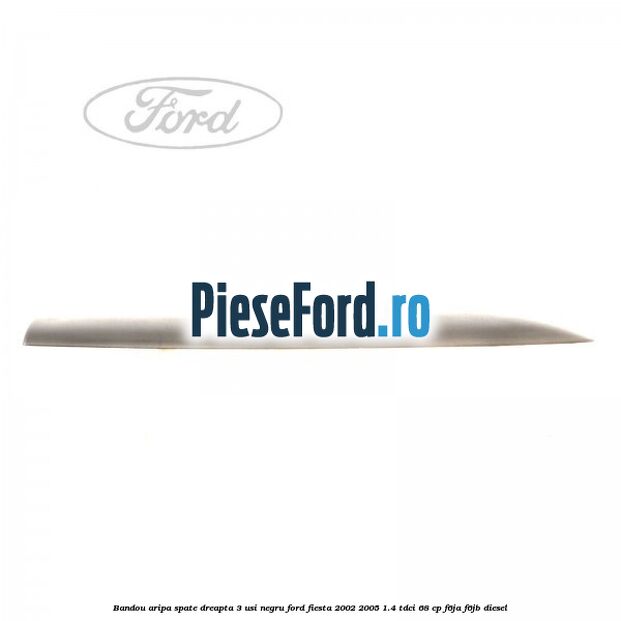 Bandou aripa spate dreapta 3 usi negru Ford Fiesta 2002-2005 1.4 TDCi 68 cp F6JA, F6JB diesel
