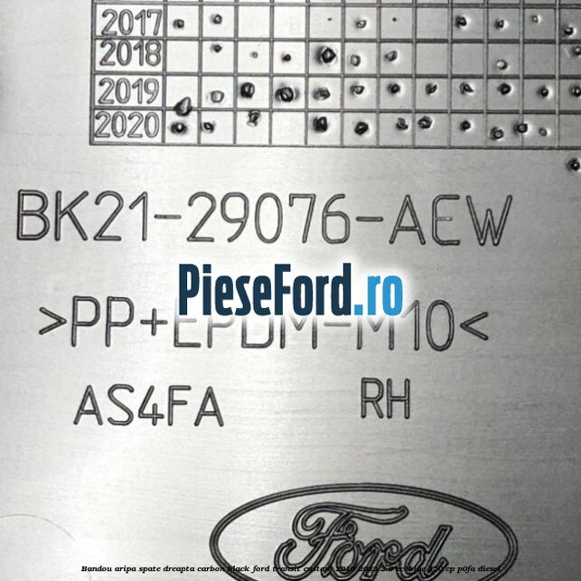 Bandou aripa spate dreapta carbon black Ford Transit Custom 2019-2023 2.0 EcoBlue 150 cp P0FA diesel