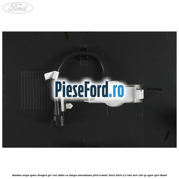 Bandou aripa spate dreapta gri roti duble cu lampa semnalizare Ford Transit 2014-2018 2.2 TDCi 4x4 125 cp Bandou aripa spate dreapta gri roti duble cu lampa semnalizare Ford Transit 2014-2018 2.2 TDCi 4x4 125 cp CY24, CYR5 diesel