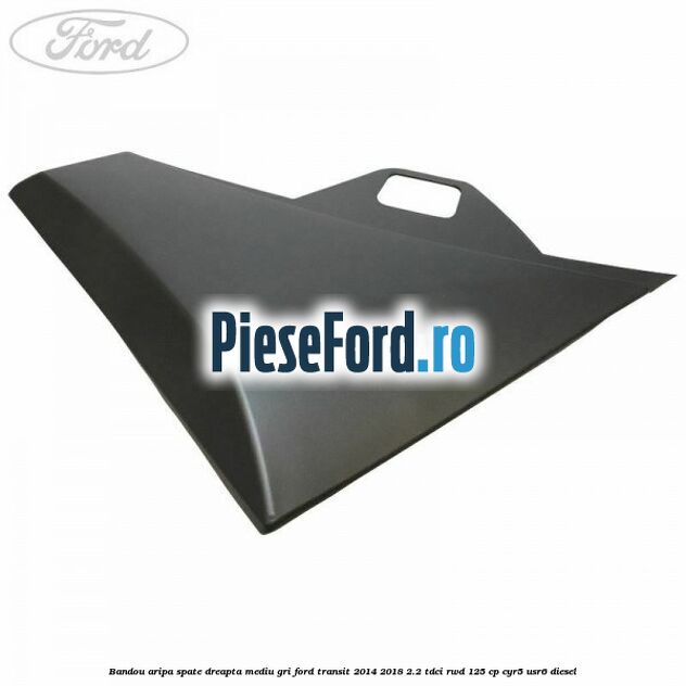 Bandou aripa spate dreapta mediu gri Ford Transit 2014-2018 2.2 TDCi RWD 125 cp Bandou aripa spate dreapta mediu gri Ford Transit 2014-2018 2.2 TDCi RWD 125 cp CYR5, USR6 diesel