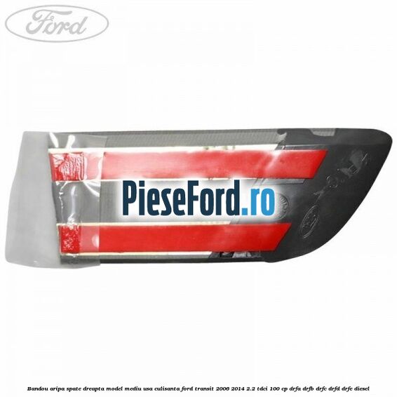 Bandou aripa spate dreapta model mediu usa culisanta Ford Transit 2006-2014 2.2 TDCi 100 cp Bandou aripa spate dreapta model mediu usa culisanta Ford Transit 2006-2014 2.2 TDCi 100 cp DRFA, DRFB, DRFC, DRFD, DRFE diesel