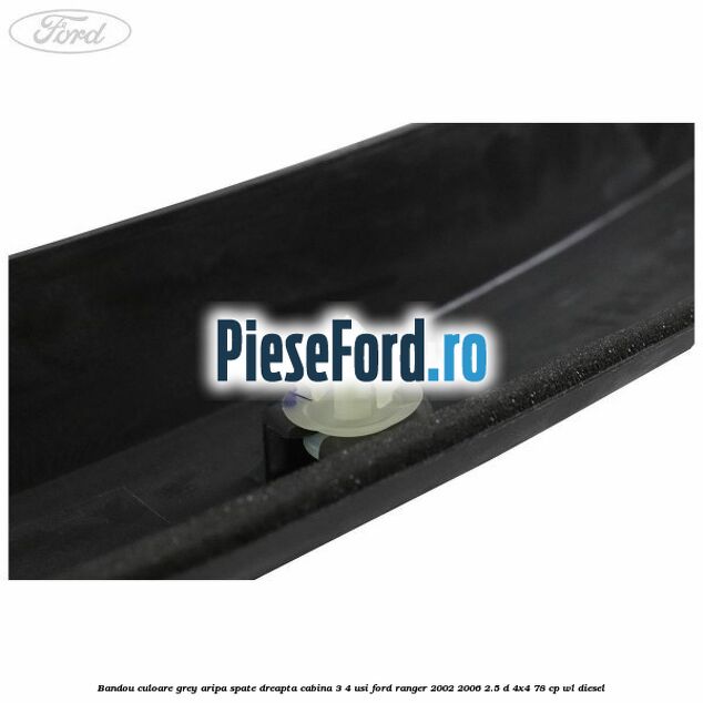 Bandou culoare grey aripa spate dreapta cabina 3/4 usi Ford Ranger 2002-2006 2.5 D 4x4 78 cp WL diesel