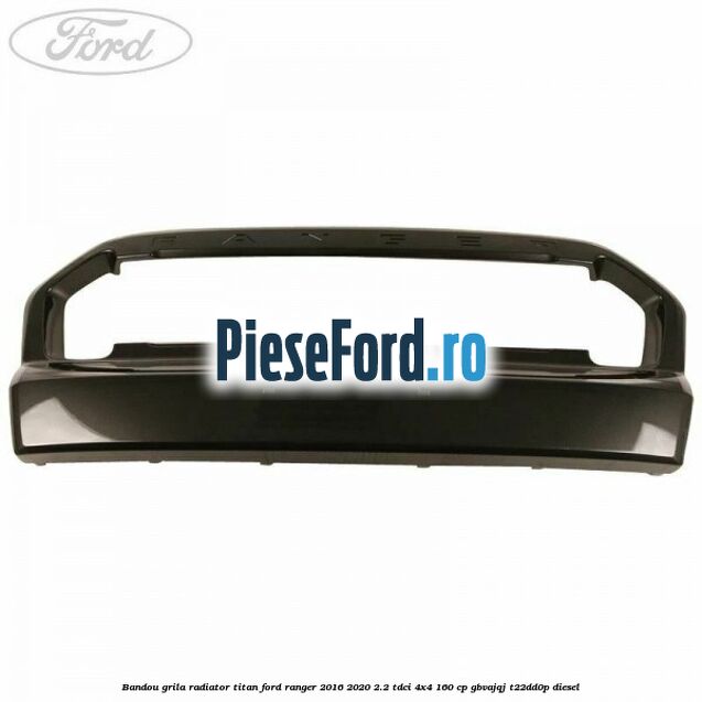 Bandou grila radiator Titan Ford Ranger 2016-2020 2.2 TDCi 4x4 160 cp GBVAJQJ, T22DD0P diesel
