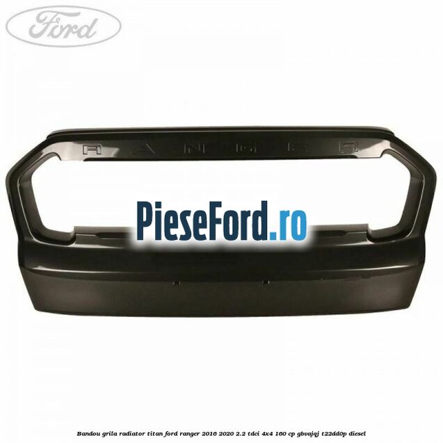 Bandou grila radiator Titan Ford Ranger 2016-2020 2.2 TDCi 4x4 160 cp GBVAJQJ, T22DD0P diesel