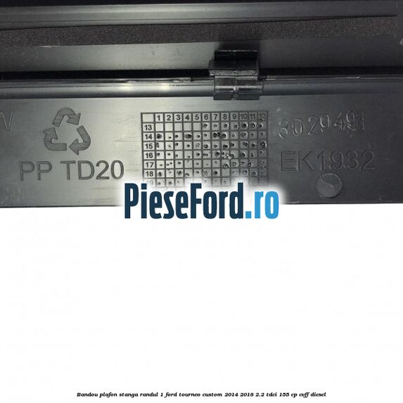Bandou plafon stanga randul 1 Ford Tourneo Custom 2014-2018 2.2 TDCi 155 cp CVFF diesel