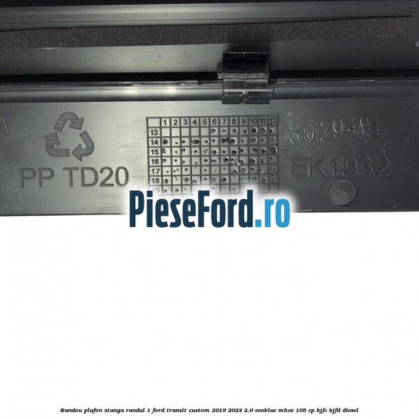 Bandou plafon stanga randul 1 Ford Transit Custom 2019-2023 2.0 EcoBlue mHEV 105 cp BJFC, BJFD diesel