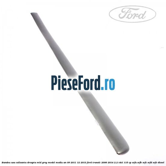 Bandou usa culisanta dreapta mid grey model mediu an 09/2011-12/2013 Ford Transit 2006-2014 2.2 TDCi 115 cp SRFA, SRFB, SRFC, SRFD, SRFE diesel