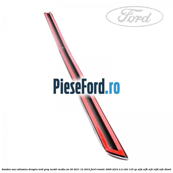 Bandou usa culisanta dreapta mid grey model mediu an 09/2011-12/2013 Ford Transit 2006-2014 2.2 TDCi 115 cp SRFA, SRFB, SRFC, SRFD, SRFE diesel