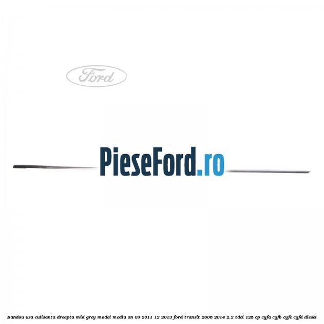 Bandou usa culisanta dreapta mid grey model mediu an 09/2011-12/2013 Ford Transit 2006-2014 2.2 TDCi 125 cp CYFA, CYFB, CYFC, CYFD diesel