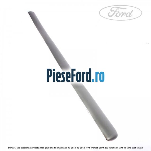 Bandou usa culisanta dreapta mid grey model mediu an 09/2011-12/2013 Ford Transit 2006-2014 2.2 TDCi 136 cp USRA, USRB diesel