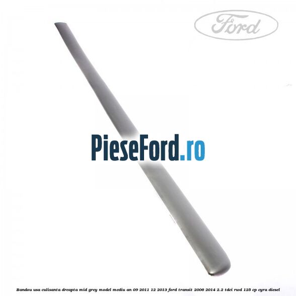 Bandou usa culisanta dreapta mid grey model mediu an 09/2011-12/2013 Ford Transit 2006-2014 2.2 TDCi RWD 125 cp CYRA diesel