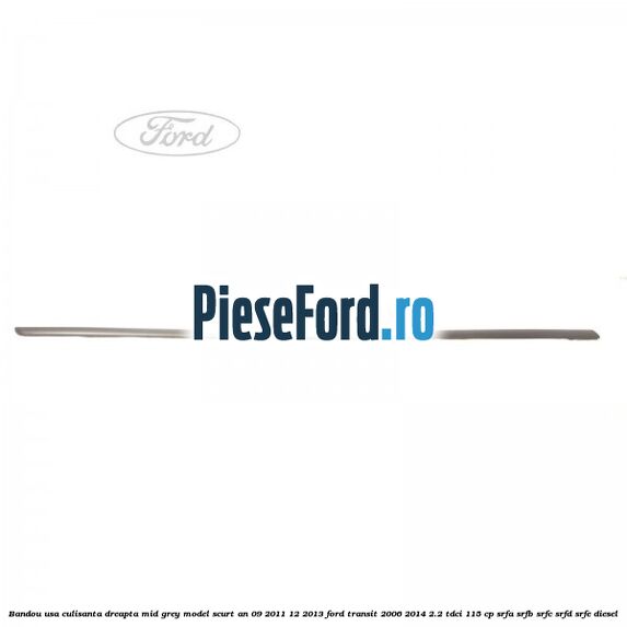 Bandou usa culisanta dreapta mid grey model scurt an 09/2011-12/2013 Ford Transit 2006-2014 2.2 TDCi 115 cp SRFA, SRFB, SRFC, SRFD, SRFE diesel
