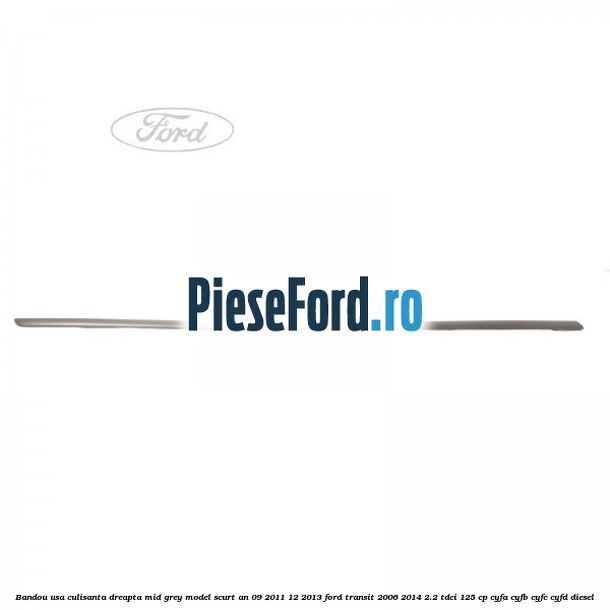 Bandou usa culisanta dreapta mid grey model scurt an 09/2011-12/2013 Ford Transit 2006-2014 2.2 TDCi 125 cp CYFA, CYFB, CYFC, CYFD diesel