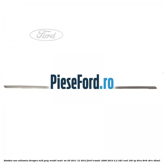 Bandou usa culisanta dreapta mid grey model scurt an 09/2011-12/2013 Ford Transit 2006-2014 2.2 TDCi RWD 100 cp DRRA, DRRB, DRRC diesel