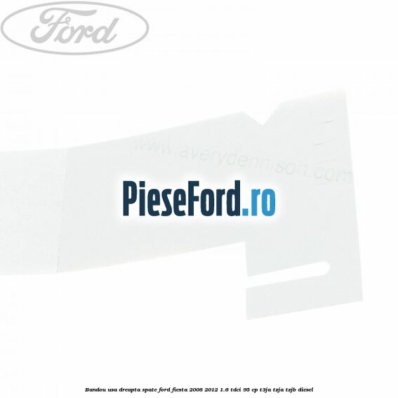 Bandou usa dreapta spate Ford Fiesta 2008-2012 1.6 TDCi 95 cp T3JA, TZJA, TZJB diesel