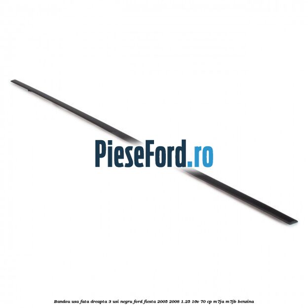 Bandou usa fata dreapta 3 usi negru Ford Fiesta 2005-2008 1.25 16V 70 cp M7JA, M7JB benzina