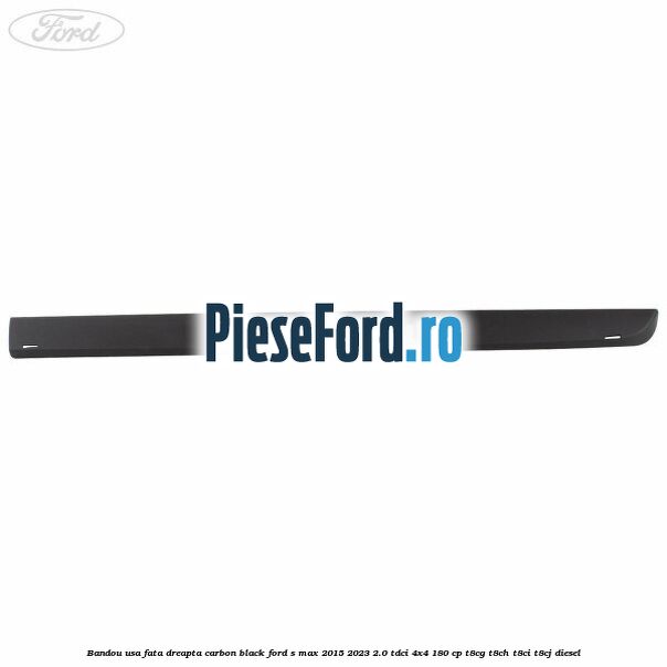Bandou usa fata dreapta carbon black Ford S-Max 2015-2023 2.0 TDCi 4x4 180 cp T8CG, T8CH, T8CI, T8CJ diesel