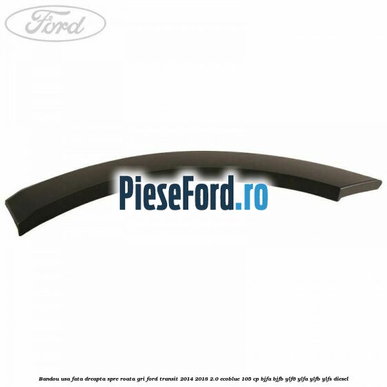 Bandou usa fata dreapta spre roata gri Ford Transit 2014-2018 2.0 EcoBlue 105 cp BJFA, BJFB, YLF6, YLFA, YLFB, YLFS diesel