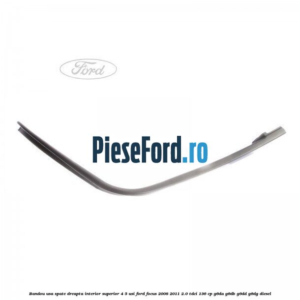 Bandou usa spate dreapta interior superior 4/5 usi Ford Focus 2008-2011 2.0 TDCi 136 cp G6DA, G6DB, G6DD, G6DG diesel
