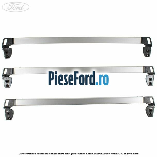 Bare transversale rabatabile ampatament scurt Ford Tourneo Custom 2019-2023 2.0 EcoBlue 150 cp P0FA diesel