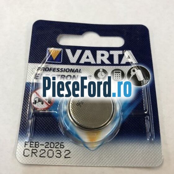 Baterie telecomanda CR2032 rotunda Ford Fiesta 2017-2023 1.1 Ti-VCT 70 cp XPJA, XPJB, XPJC, XPJD benzina