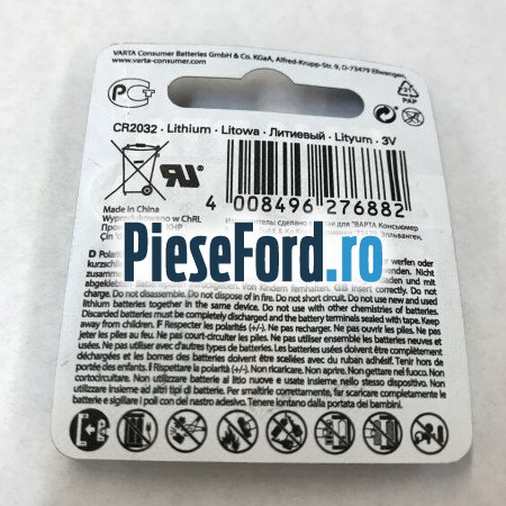 Baterie telecomanda CR2032 rotunda Ford Galaxy 2007-2014 2.0 TDCi 136 cp AZWC, UKWA diesel