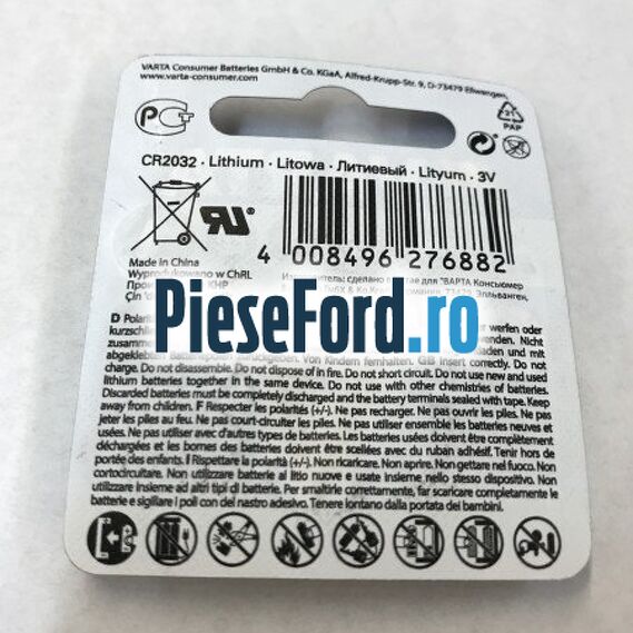 Baterie telecomanda CR2032 rotunda Ford Tourneo Connect 2013-2018 1.6 TDCi 95 cp TZGA, TZGB diesel