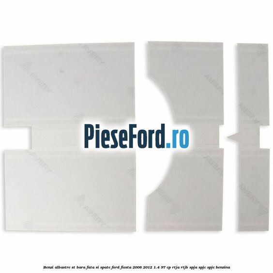 Benzi albastre ST bara fata si spate Ford Fiesta 2008-2012 1.4 97 cp RTJA, RTJB, SPJA, SPJC, SPJE benzina