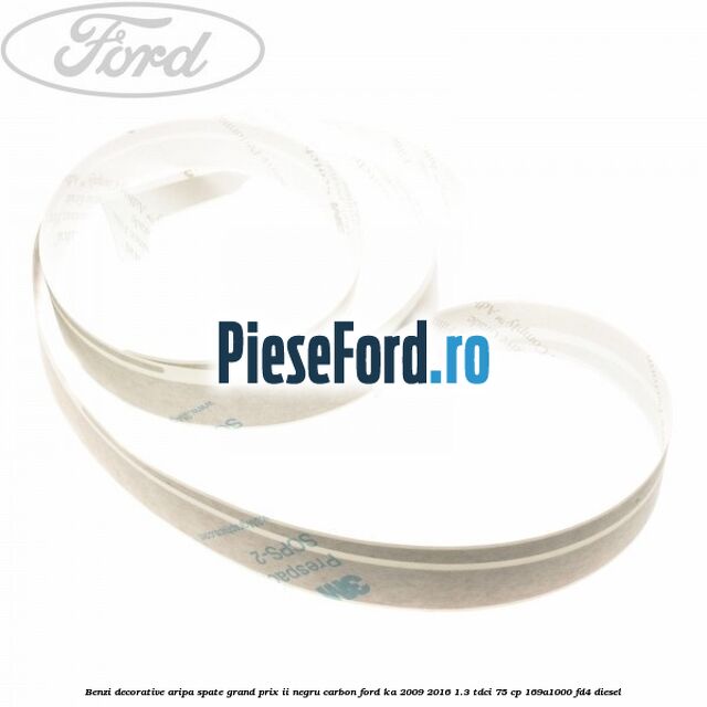 Benzi decorative aripa spate grand prix II negru carbon Ford Ka 2009-2016 1.3 TDCi 75 cp 169A1000, FD4 diesel