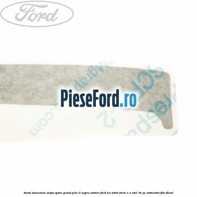 Benzi decorative aripa spate grand prix II negru carbon Ford Ka 2009-2016 1.3 TDCi 75 cp 169A1000, FD4 diesel
