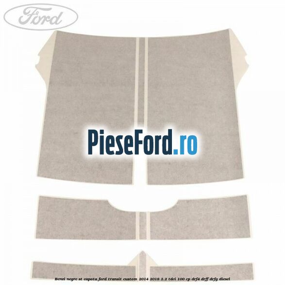 Benzi negre ST capota Ford Transit Custom 2014-2018 2.2 TDCi 100 cp DRF4, DRFF, DRFG diesel