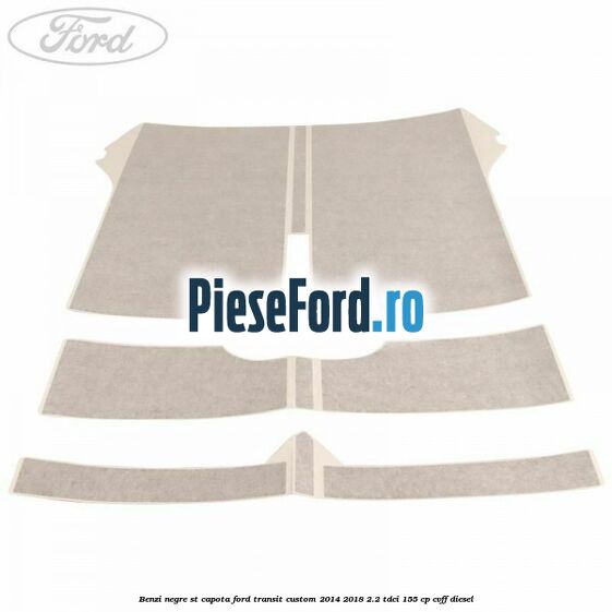 Benzi negre ST capota Ford Transit Custom 2014-2018 2.2 TDCi 155 cp CVFF diesel