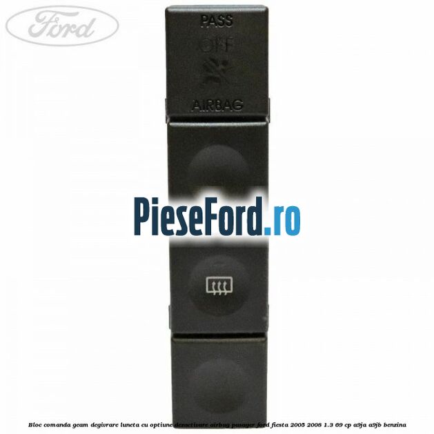 Bloc comanda geam degivrare luneta cu optiune dezactivare airbag pasager Ford Fiesta 2005-2008 1.3 69 cp A9JA, A9JB benzina