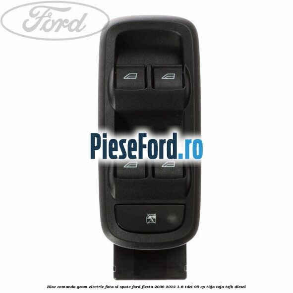 Bloc comanda geam electric fata si spate Ford Fiesta 2008-2012 1.6 TDCi 95 cp T3JA, TZJA, TZJB diesel