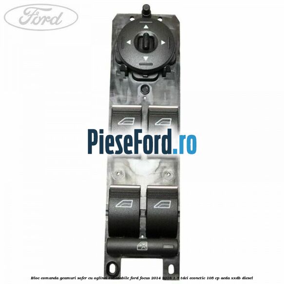 Bloc comanda geamuri sofer cu oglinzi rabatabile Ford Focus 2014-2018 1.5 TDCi ECOnetic 105 cp Bloc comanda geamuri sofer cu oglinzi rabatabile Ford Focus 2014-2018 1.5 TDCi ECOnetic 105 cp AEDA, XXDB diesel