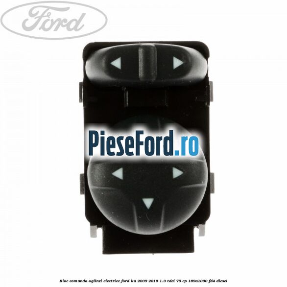 Bloc comanda oglinzi electrice Ford Ka 2009-2016 1.3 TDCi 75 cp 169A1000, FD4 diesel