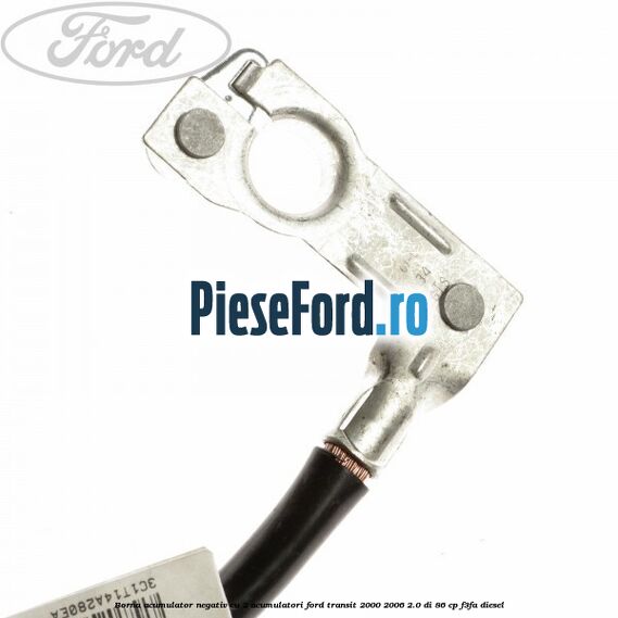 Borna acumulator negativ cu 2 acumulatori Ford Transit 2000-2006 2.0 DI 86 cp F3FA diesel