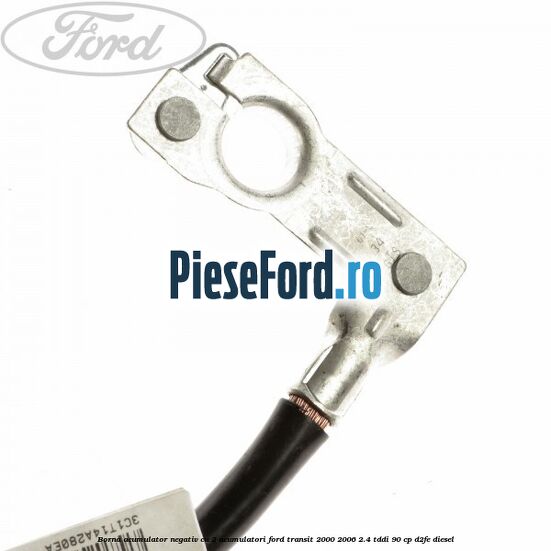 Borna acumulator negativ cu 2 acumulatori Ford Transit 2000-2006 2.4 TDdi 90 cp D2FE diesel