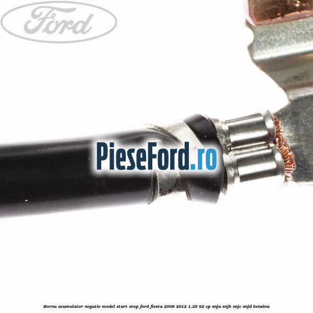 Borna acumulator negativ, model start stop Ford Fiesta 2008-2012 1.25 82 cp SNJA, SNJB, SNJC, SNJD benzina