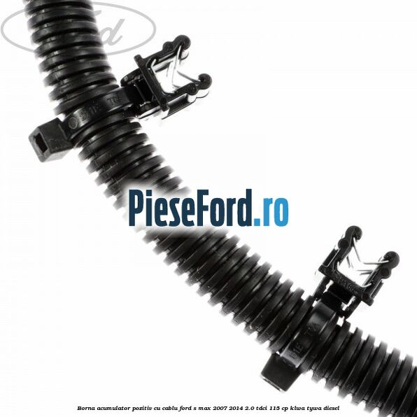 Borna acumulator pozitiv cu cablu Ford S-Max 2007-2014 2.0 TDCi 115 cp KLWA, TYWA diesel