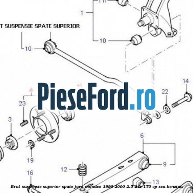 Brat suspensie superior spate Ford Mondeo 1996-2000 2.5 24V 170 cp Brat suspensie superior spate Ford Mondeo 1996-2000 2.5 24V 170 cp SEA benzina