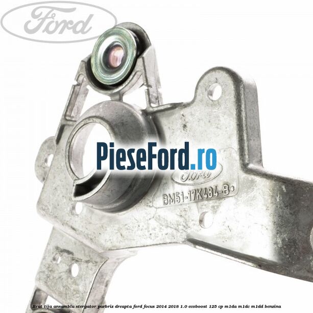 Brat tija ansamblu stergator parbriz dreapta Ford Focus 2014-2018 1.0 EcoBoost 125 cp M1DA, M1DC, M1DD benzina